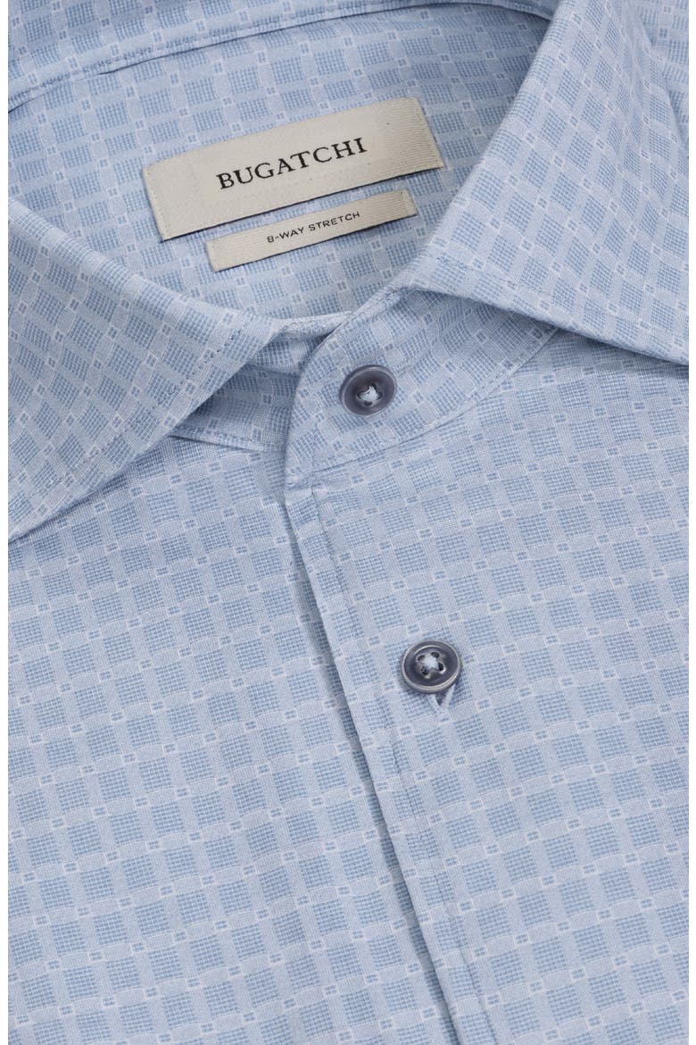 Devon OoohCotton Tech Grid Stretch Shirt, Alternate, color, HAZY BLUE