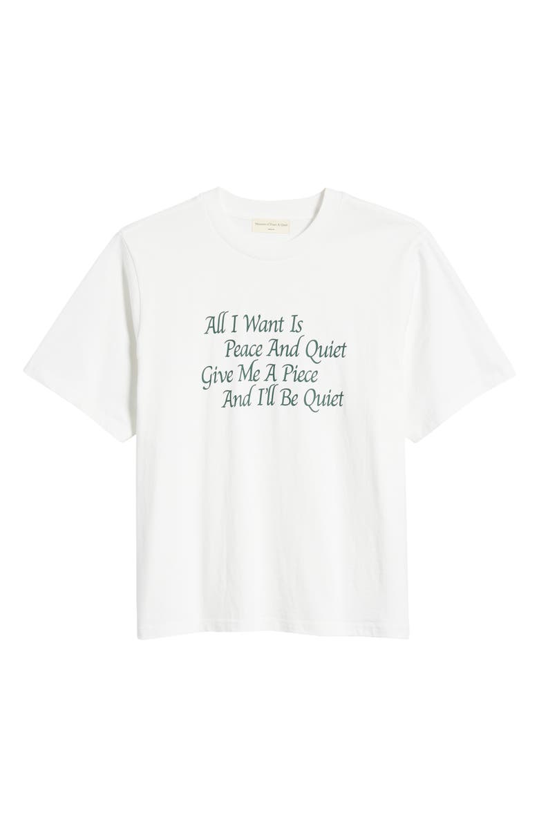 Museum of Peace & Quiet Haiku Cotton Graphic T-Shirt, Alternate, color, 