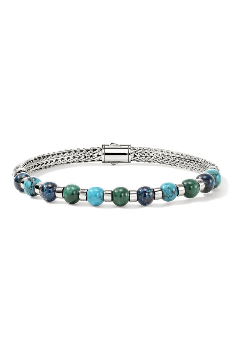 Beaded Chain Bracelet, Main, color, TURQUOISE