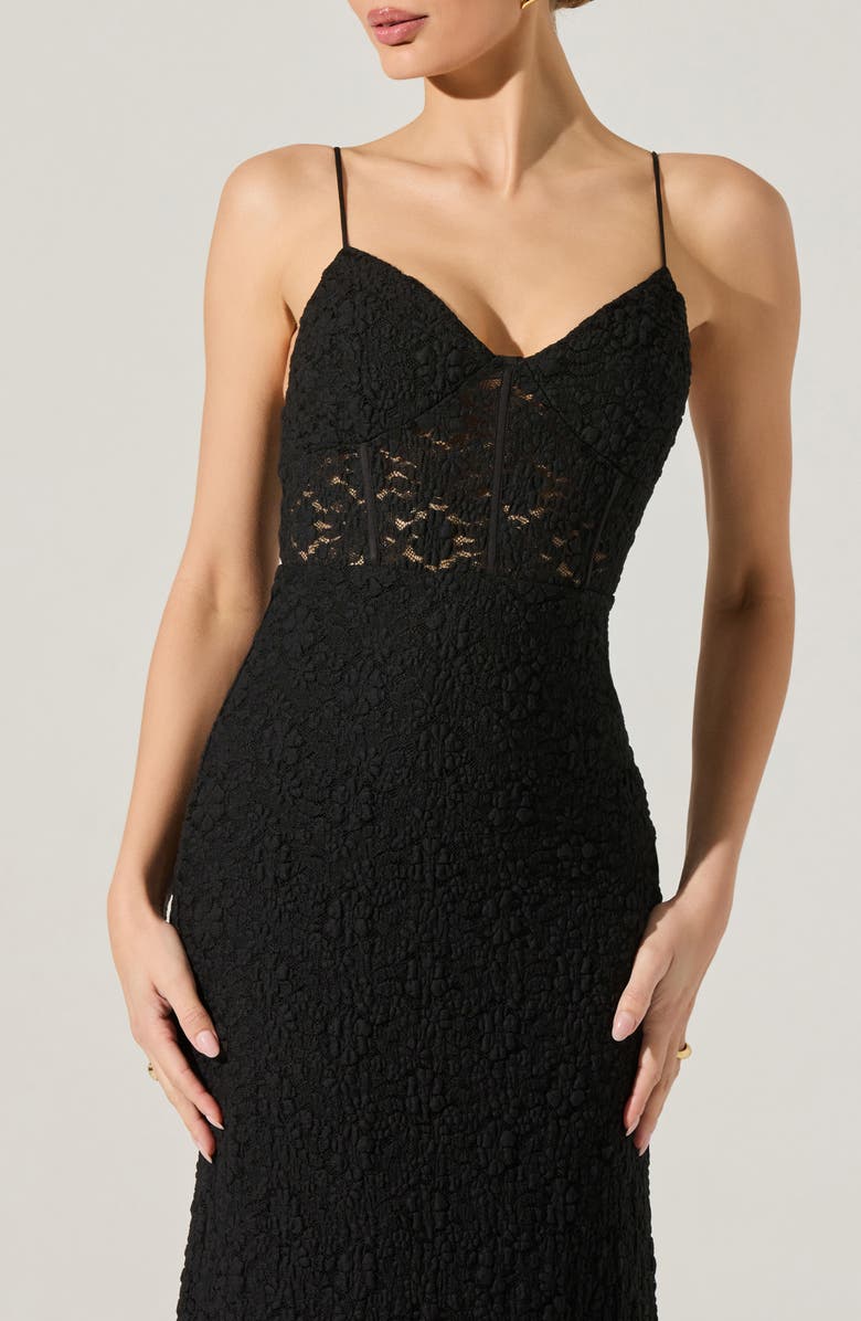 ASTR the Label Floral Lace Knit Dress, Alternate, color, Black