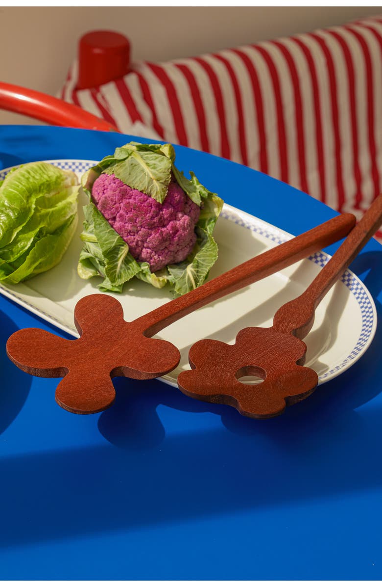 Areaware Serving Friends Flowers Wooden Spoon Set, Alternate, color, Brown