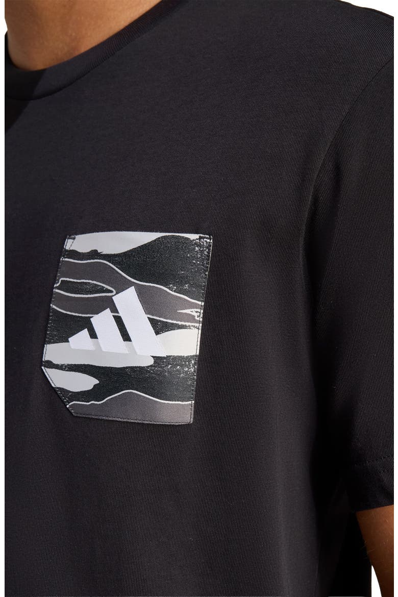 Camo Badge of Sport Pocket Graphic T-Shirt, Alternate, color, BLACK