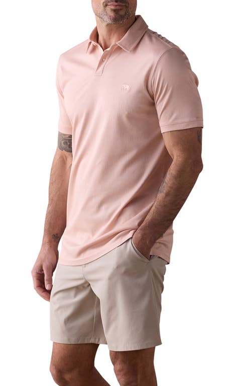 The Normal Brand Performance Piqué Polo In Dusty Rose