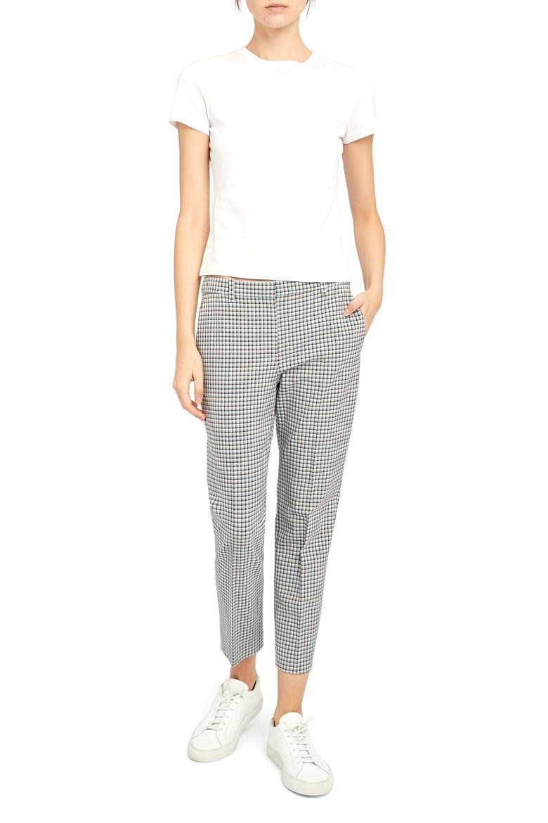 Treeca Check Crop Pants, Alternate, color, BLUE MULTI