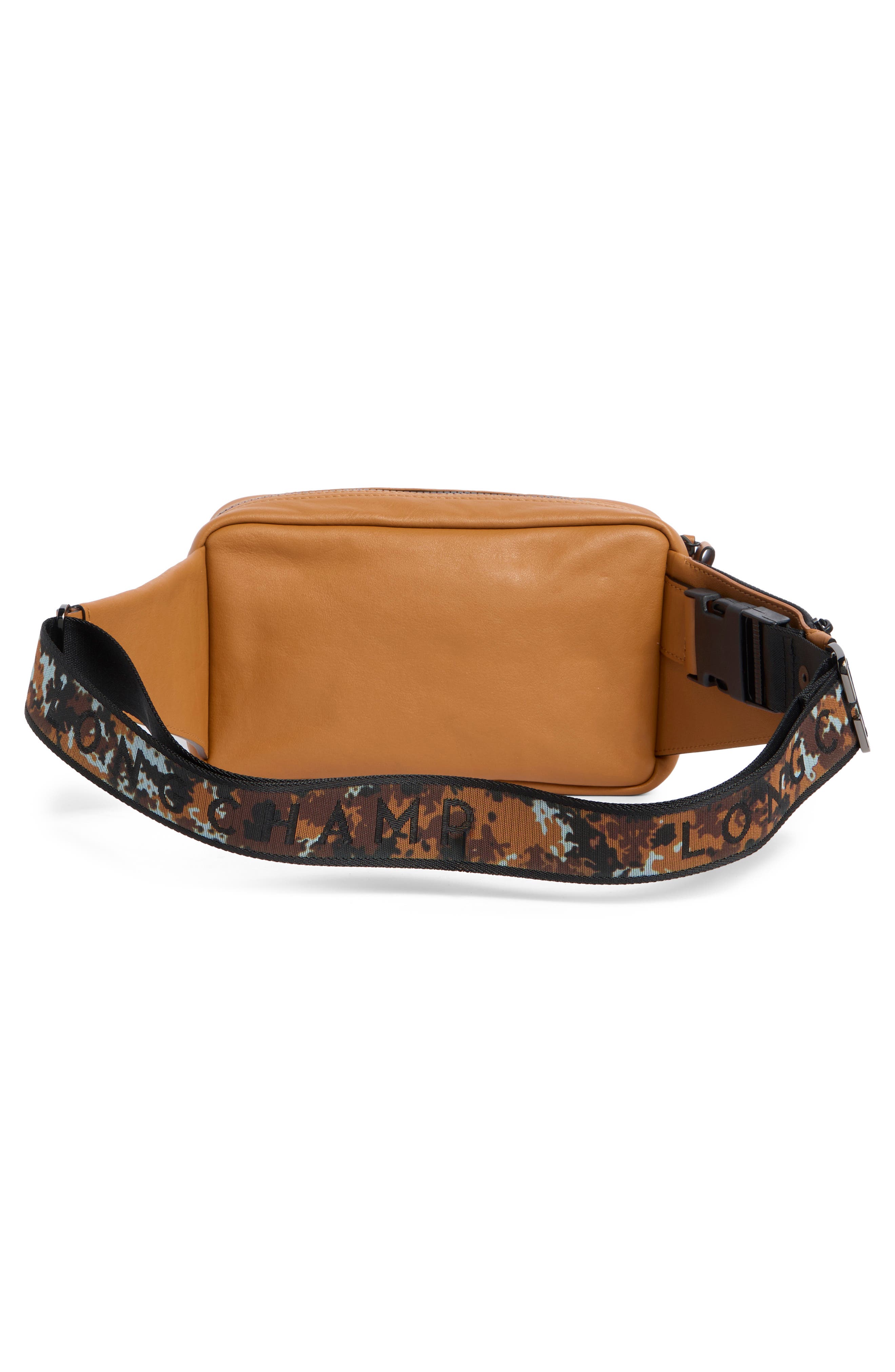 Longchamp LC3D Signature Leather Belt Bag, Alternate, color, Natural