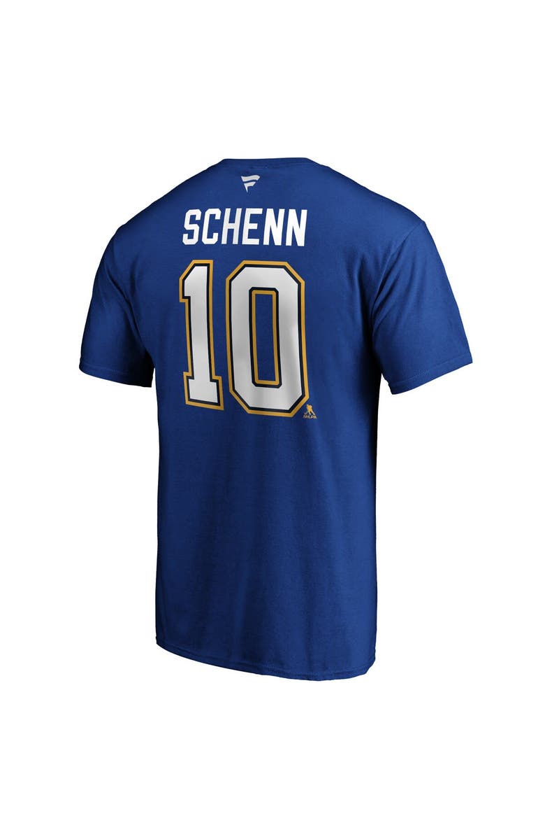 FANATICS Men's Fanatics Branded Brayden Schenn Blue St. Louis Blues Authentic Stack Player Name & Number T-Shirt, Alternate, color, 