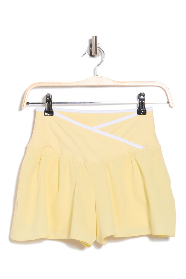 Woven Colby Crossover Shorts, Alternate, color, DAFFODIL