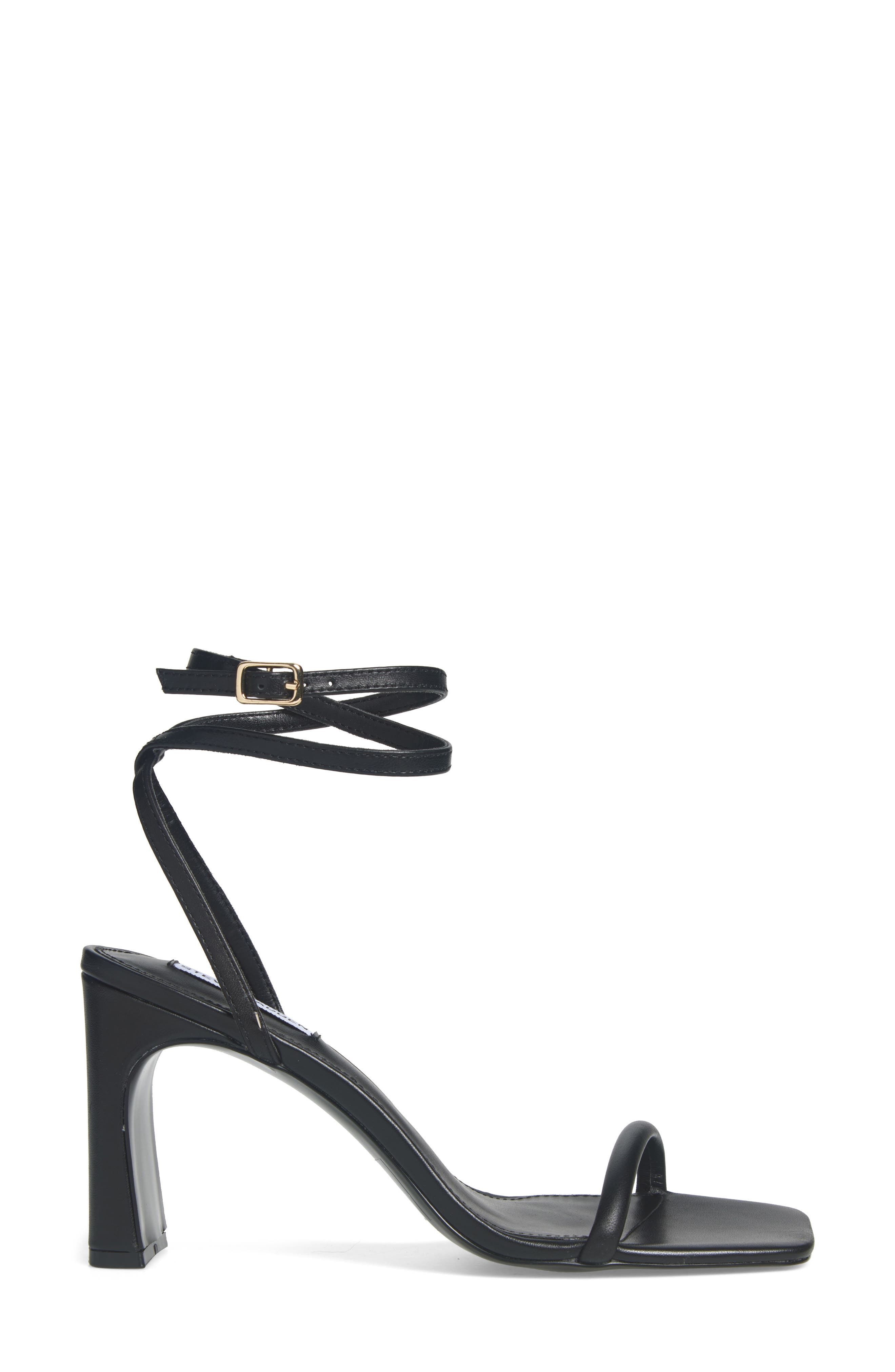 Steve Madden Eryka Ankle Strap Sandal, Alternate, color, Black Leat