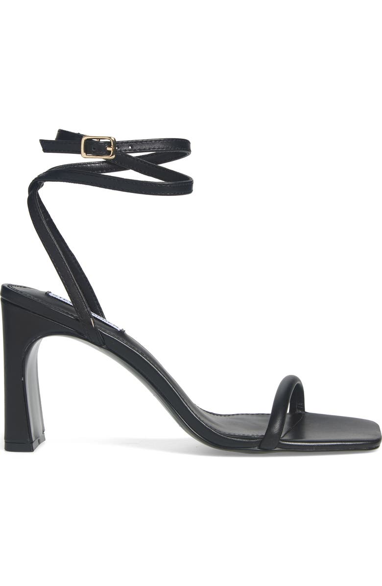 Steve Madden Eryka Ankle Strap Sandal, Alternate, color, Black Leat