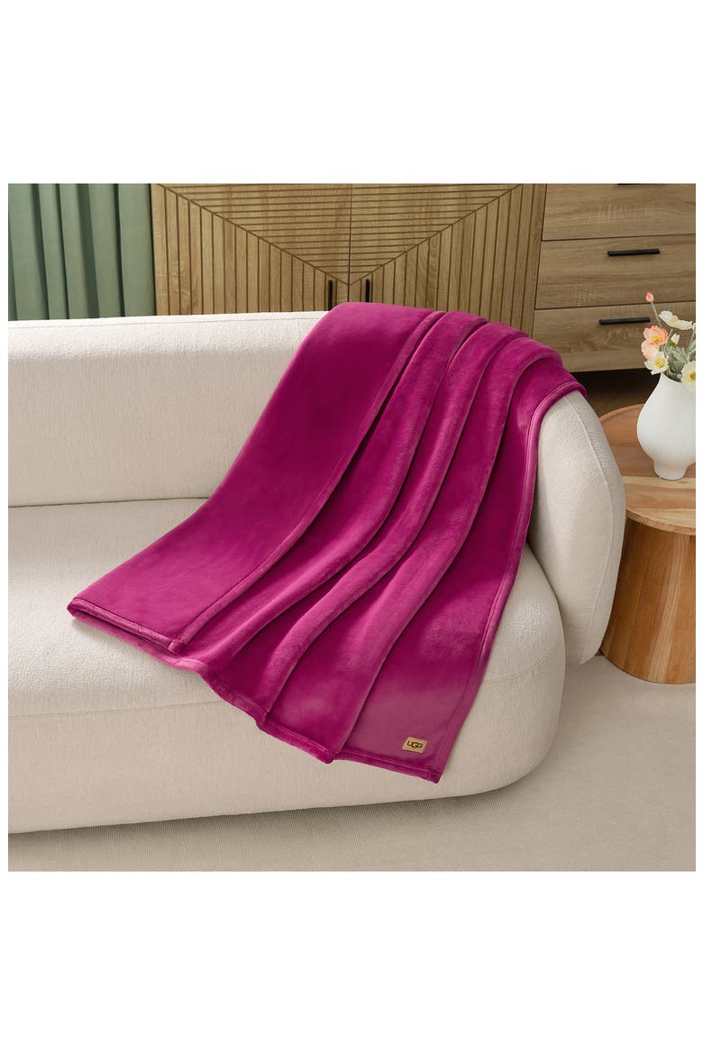 Coco Throw Blanket, Alternate, color, STRAWBERRY