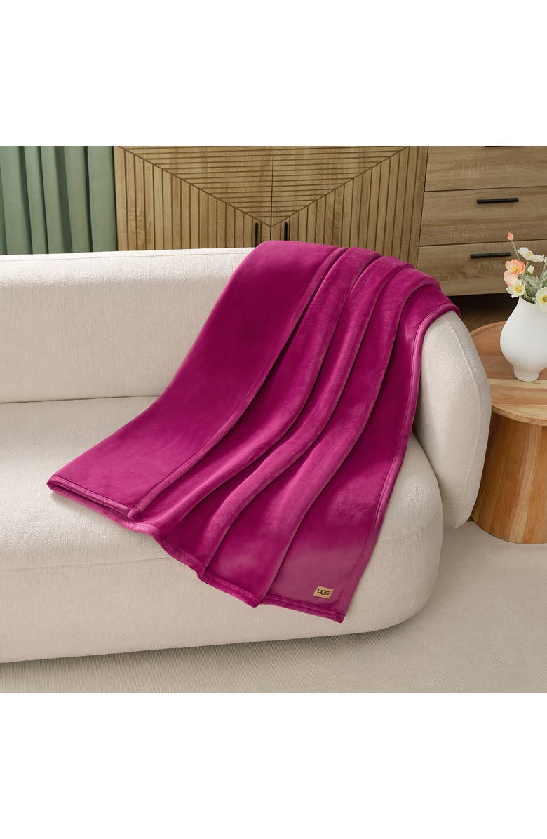 UGG<sup>®</sup> Coco Throw Blanket, Alternate, color, Strawberry