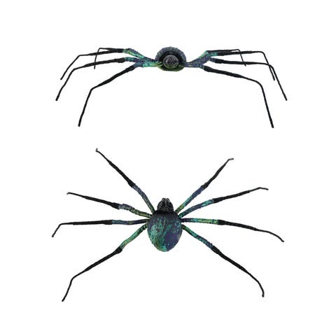 Artisan Foam Spider Figurine in Green and Black