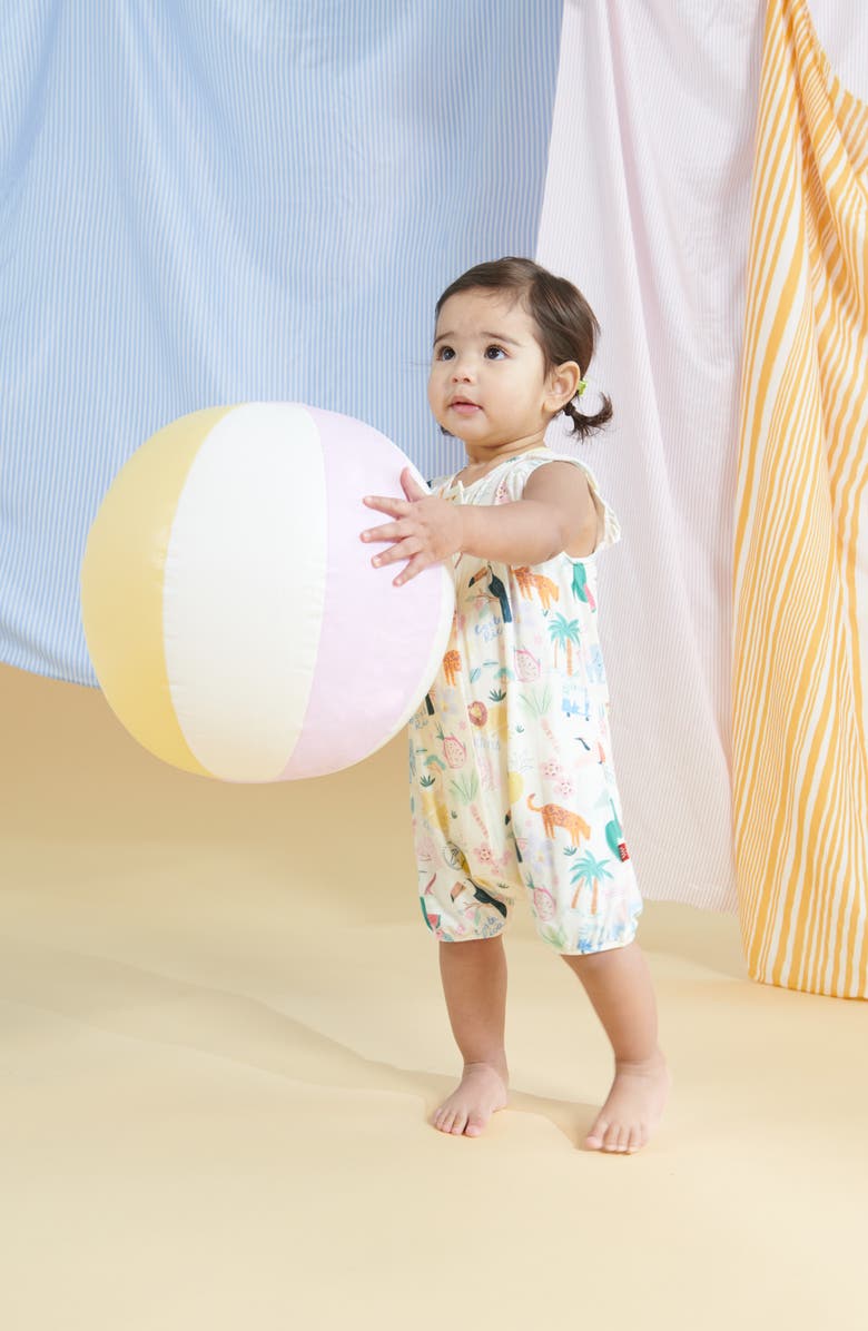 Magnetic Me Wanderlust Ruffle Bubble Romper, Alternate, color,