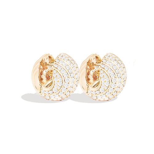 Campbell + Charlotte Revel Large Bead Huggie In White