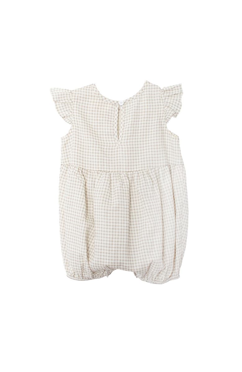 Mabel + Honey Dakota Ruffled Short Sleeve Romper, Alternate, color, Ivory