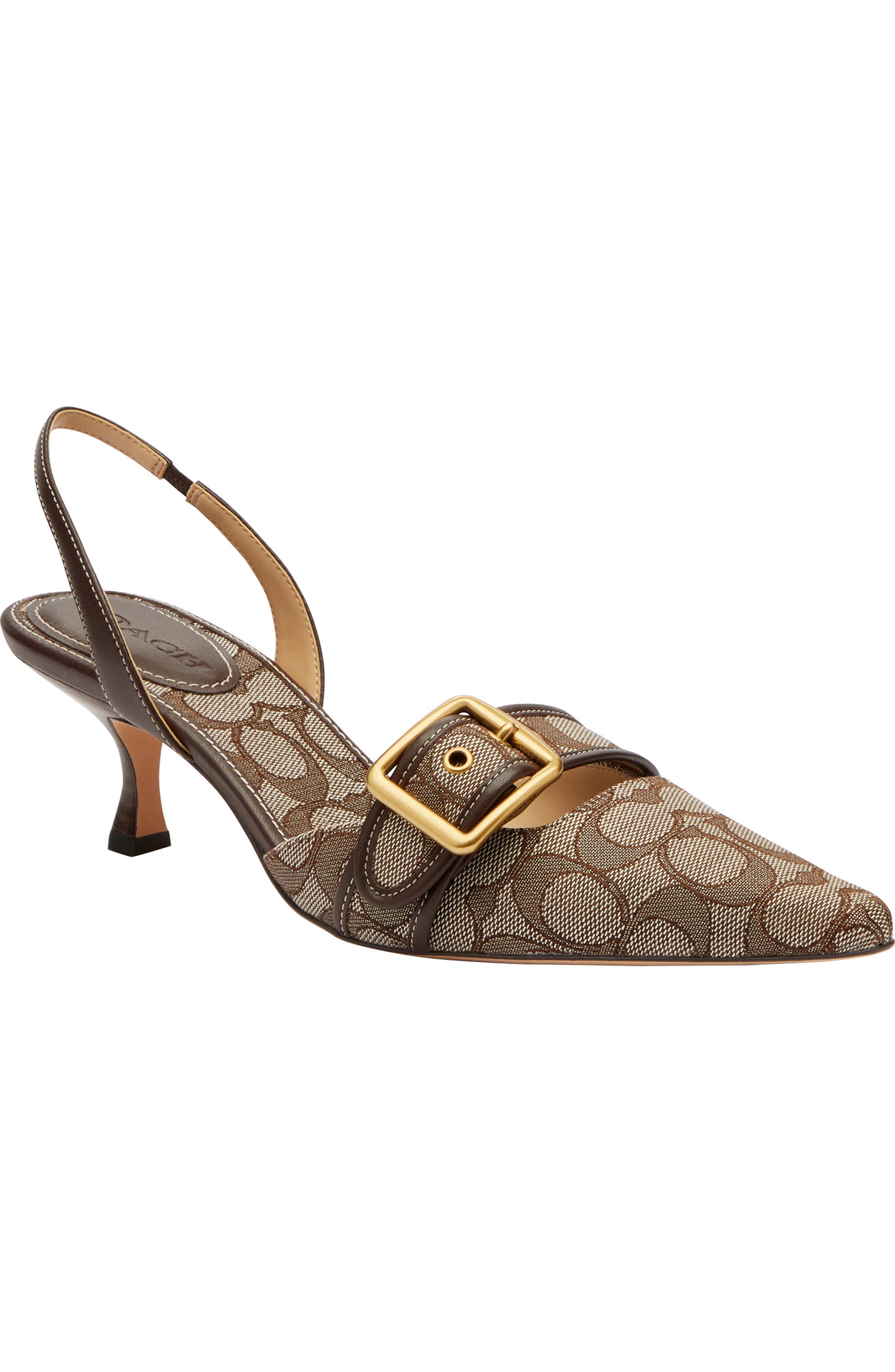 COACH Margot Slingback Pointed Toe Pump, Main, color, Oak/Maple