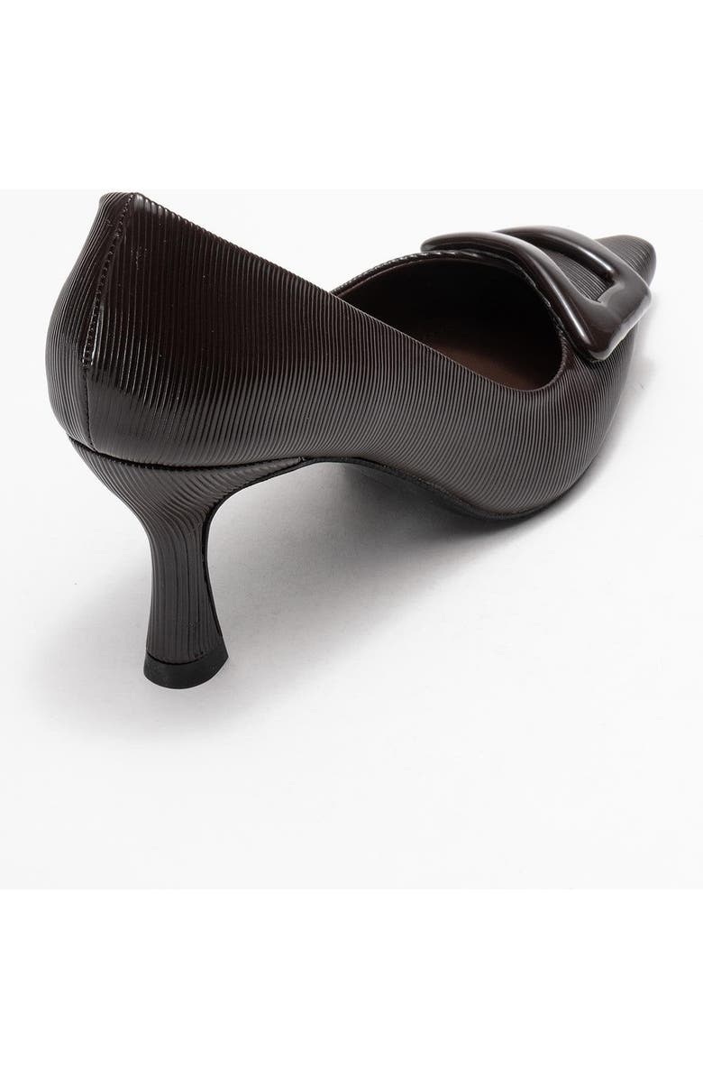 Prologue Shoes Astra Buckle Pointed Toe Pump, Alternate, color, Brown