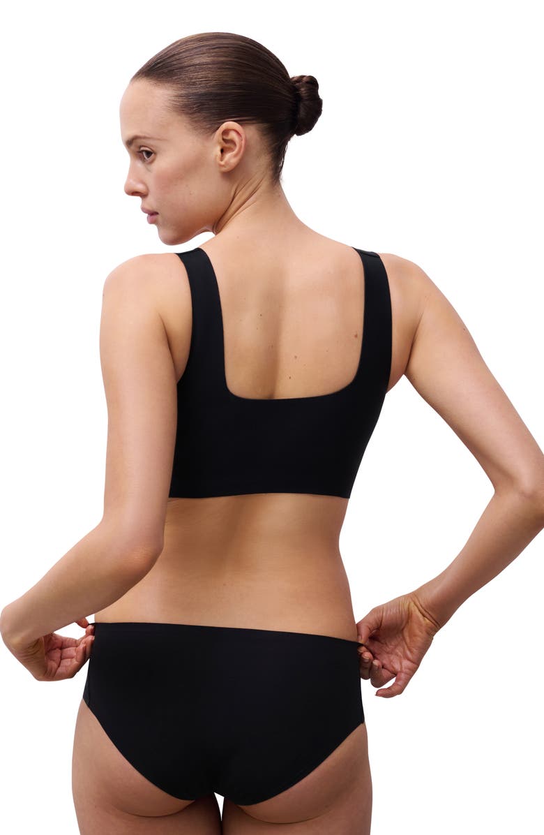 Chantelle Lingerie Softstretch Power Scoop Neck Bralette, Alternate, color, Black