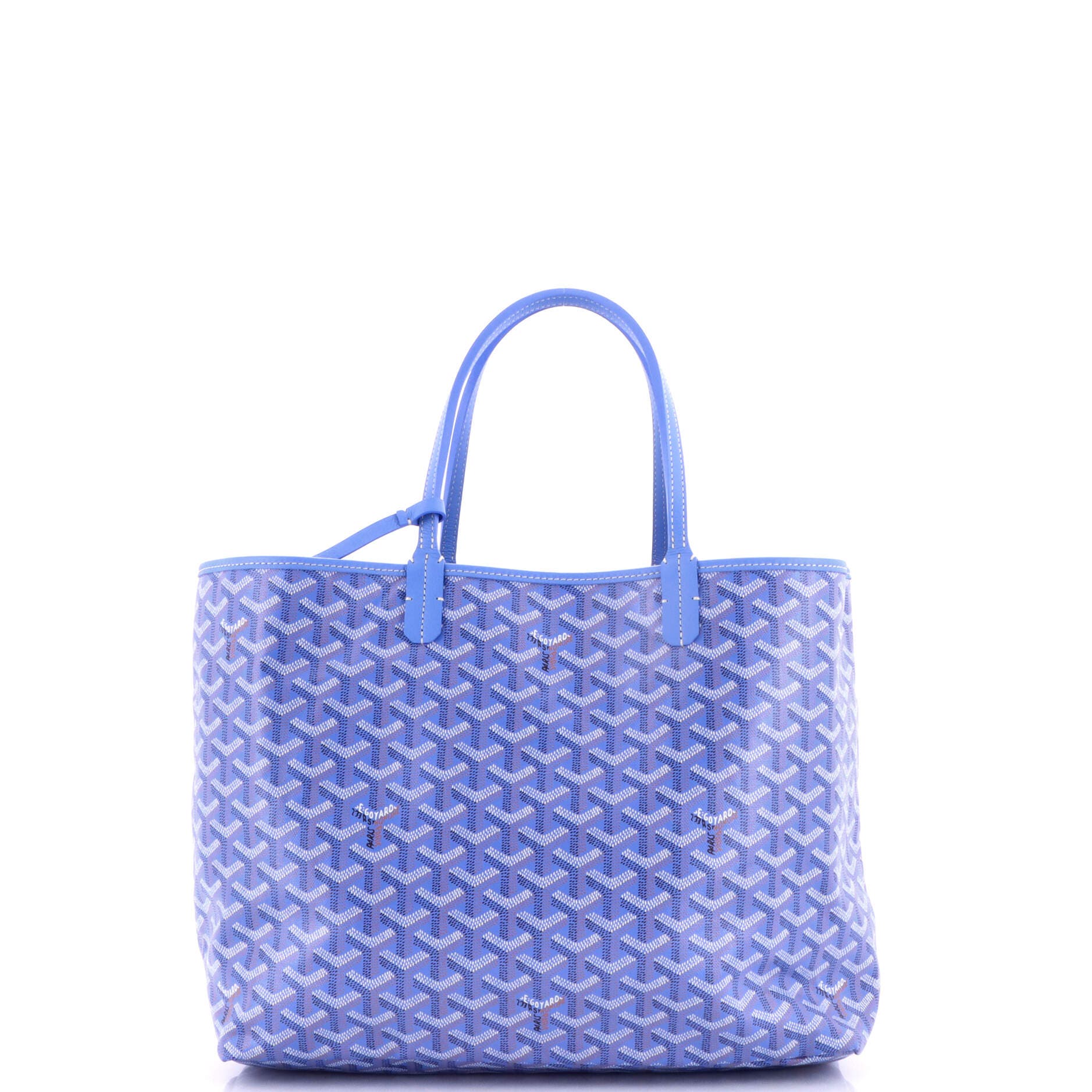 Pre-Owned Goyard Saint Louis Reversible Tote Coated Canvas and Printed Canvas PM, Alternate, color, Blue