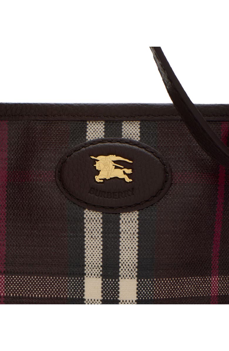Burberry Medium Highlands Check Coated Canvas Tote, Alternate, color,