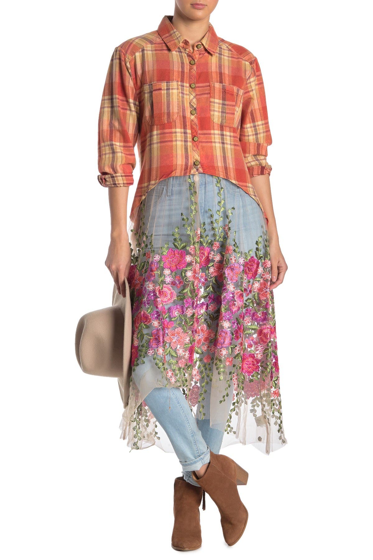 ARATTA Anastasia Mixed Media Maxi Shirt (Women) | Nordstromrack