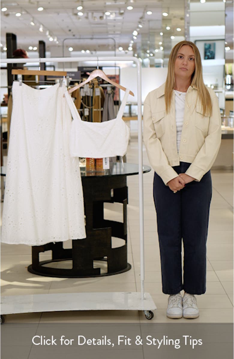 Camellia Cotton Eyelet Crop Top & Maxi Skirt Set, sales video thumbnail