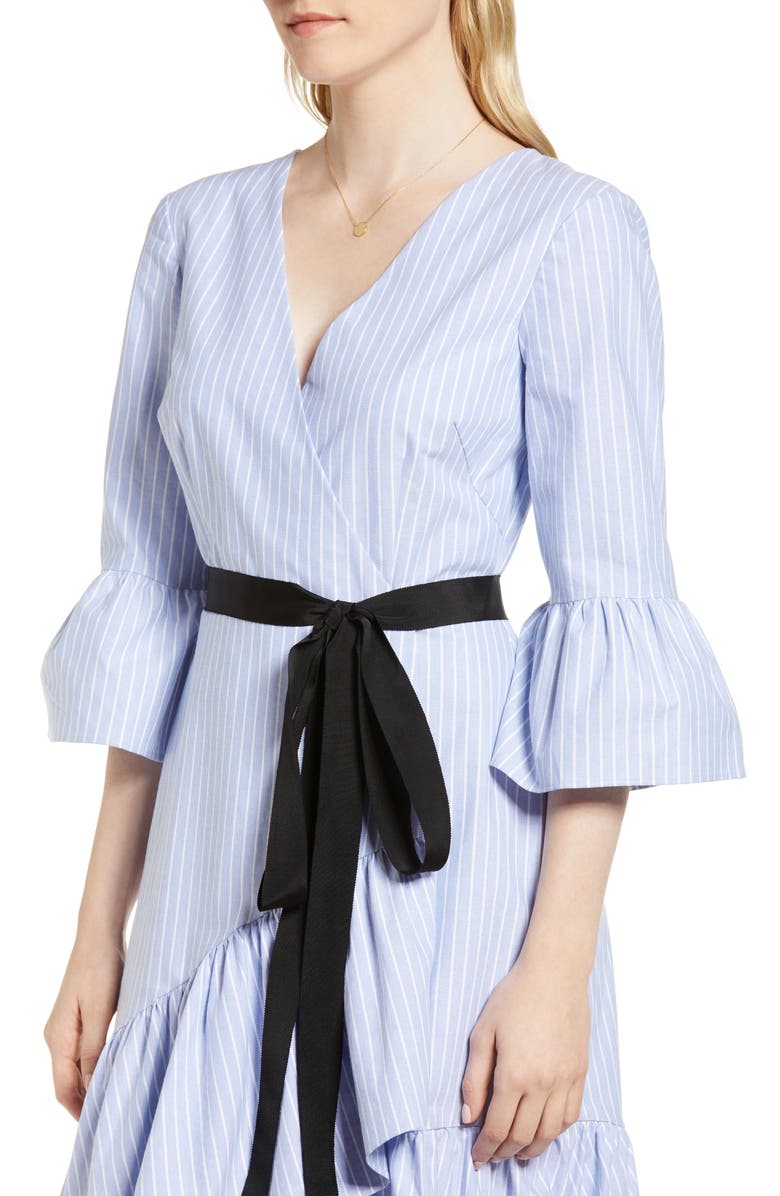 1901 Ruffle Hem Faux Wrap Dress, Alternate, color, 