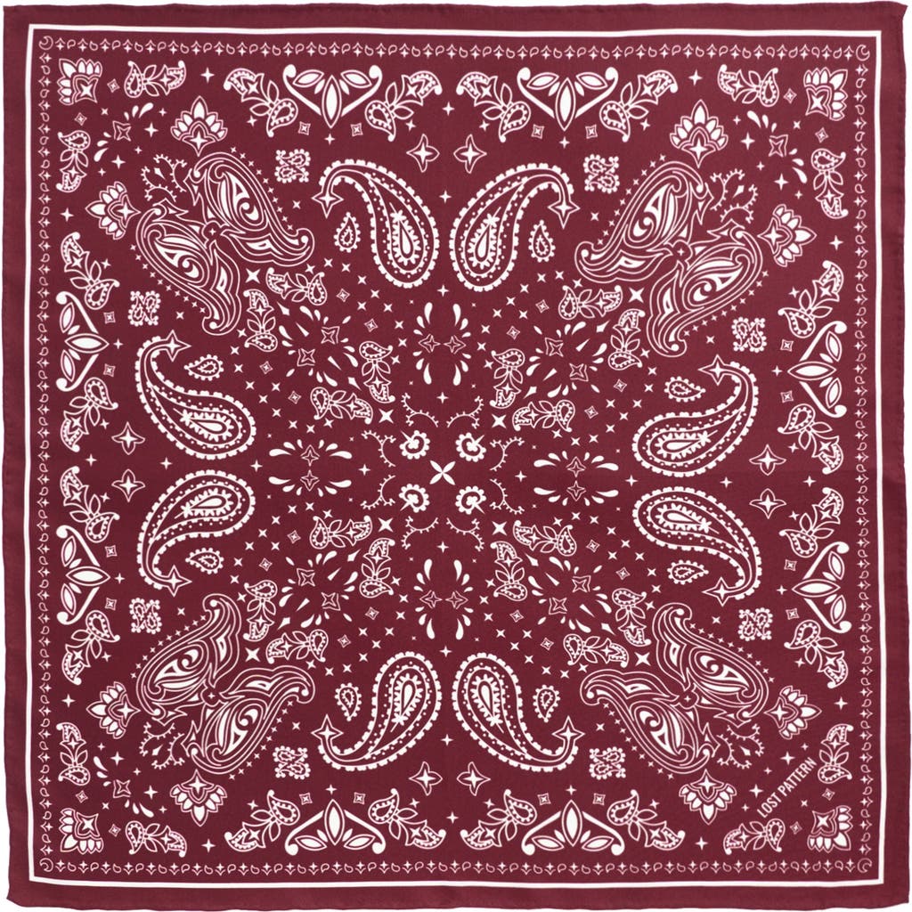 Lost Pattern Nyc "paisley" Silk Bandana Scarf In Multi