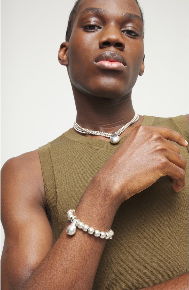 UNODE50 Bracelet with medium dials plated in sterling silver and large dial, Alternate, color, Silver