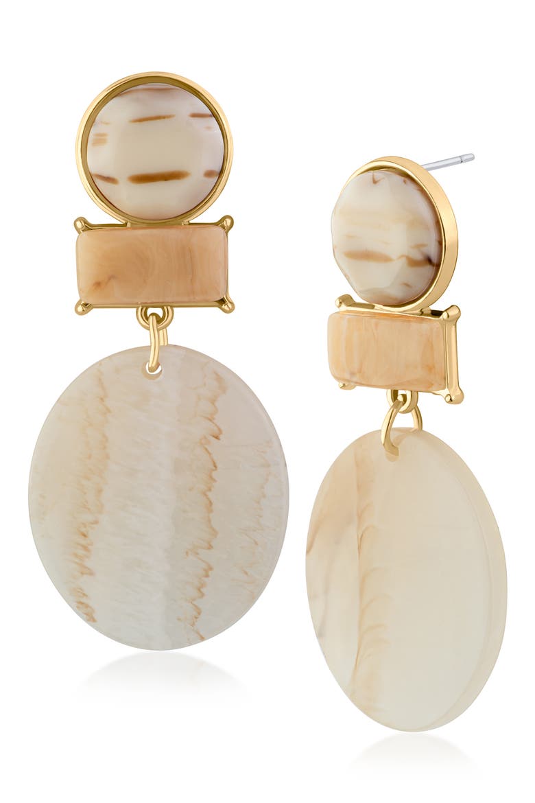 Geometric Boho Statement Earrings (Nordstrom Exclusive), Main, color, NATURAL/ GOLD