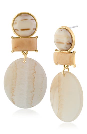 Jardin Geometric Boho Statement Earrings In Gold