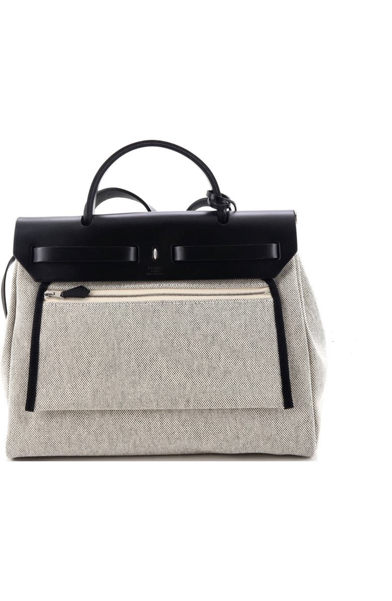 Pre-Owned Hermes Herbag Zip Pegase Pop Toile and Leather 31, Alternate, color, Noir