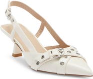 Stuart Weitzman Supermoto Kitten Heel Slingback Pump