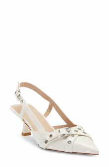 Supermoto Kitten Heel Slingback Pump