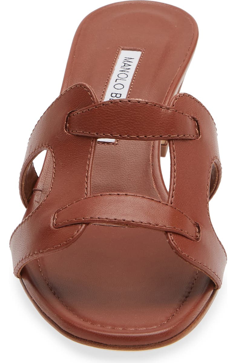 Manolo Blahnik Grellanu Sandal, Alternate, color, Brown
