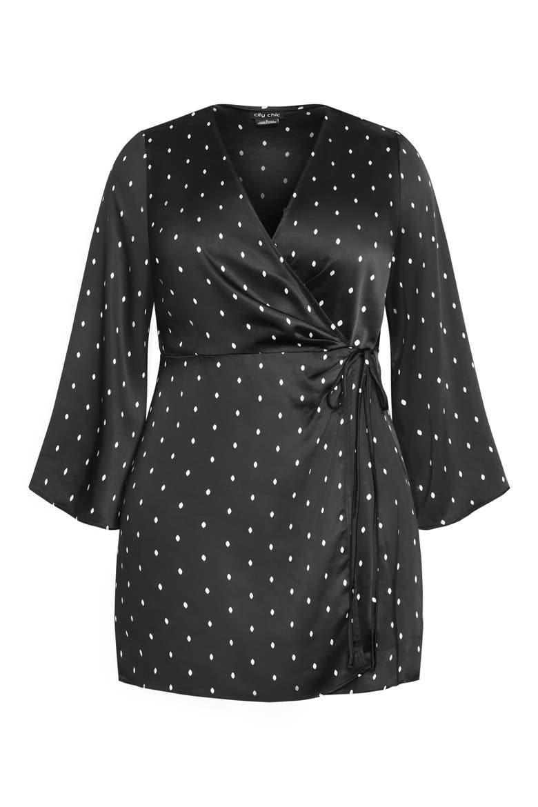 Nina Dot Wrap Dress, Alternate, color, PRINT