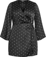 City Chic Nina Dot Wrap Dress
