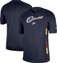 Nike Men's Nike Navy Cleveland Cavaliers Classic Edition Hardwood Classics Authentic Game Shooting T-Shirt