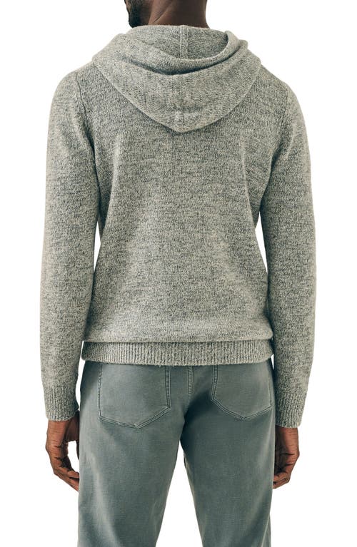 Faherty Wool & Cashmere Popover Hoodie In Rock Grey Marl
