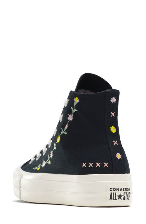 Converse Chuck Taylor® All Star® Embroidered Lift High Top Platform Sneaker