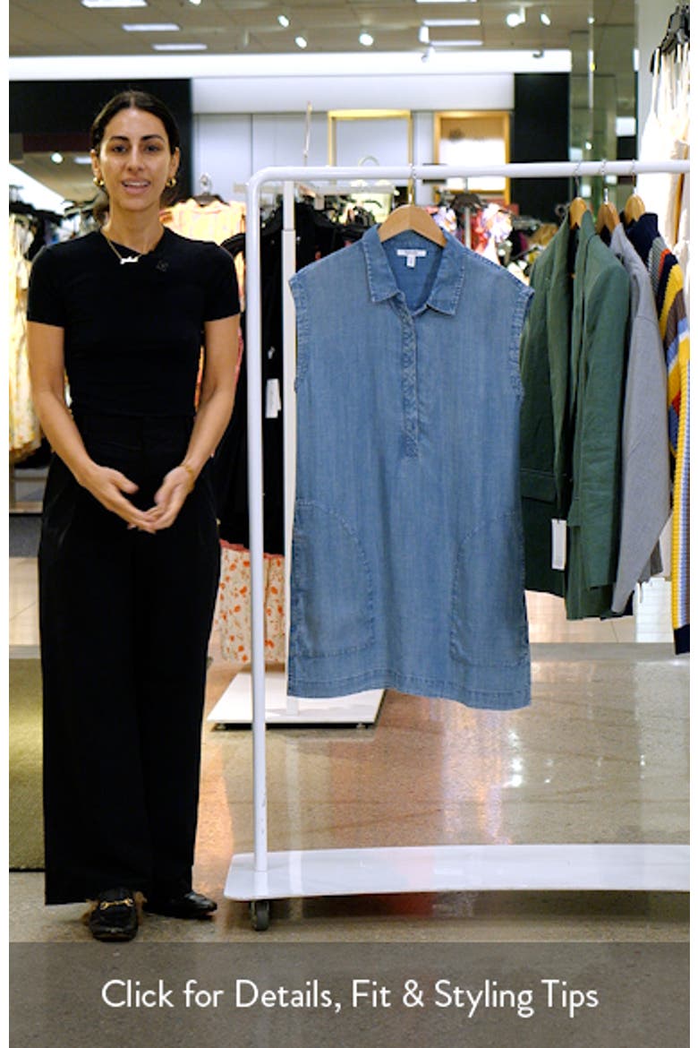 Wren Indigo Chambray Shift Minidress video