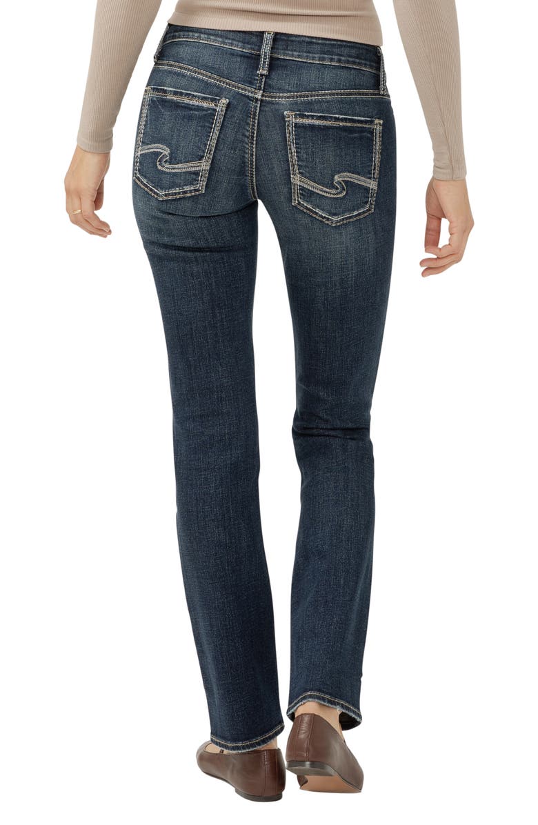 Silver Jeans Co. Britt Ripped Low Rise Slim Straight Leg Jeans, Alternate, color, Bonnie