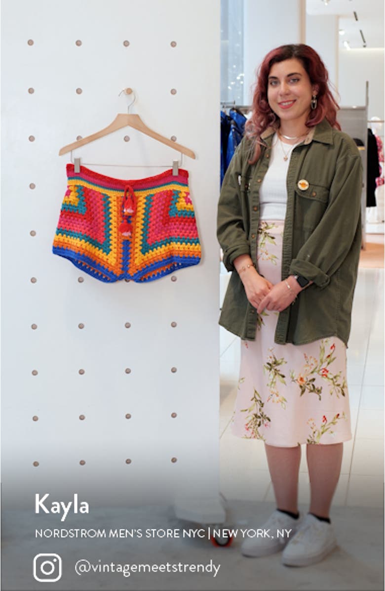 Stripe Crochet Shorts, sales video thumbnail