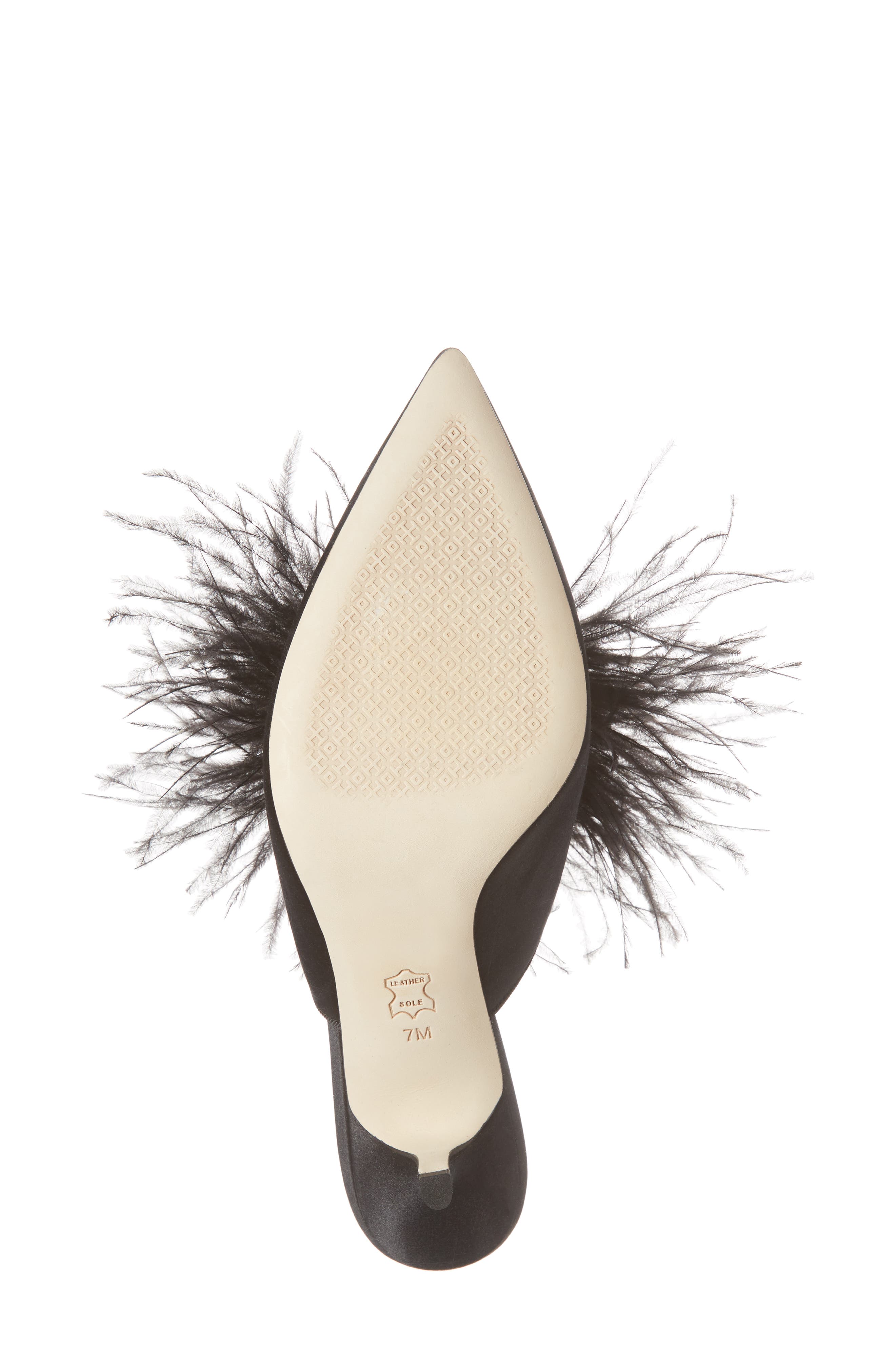 Tory Burch Elodie Embellished Feather Mule, Alternate, color, 