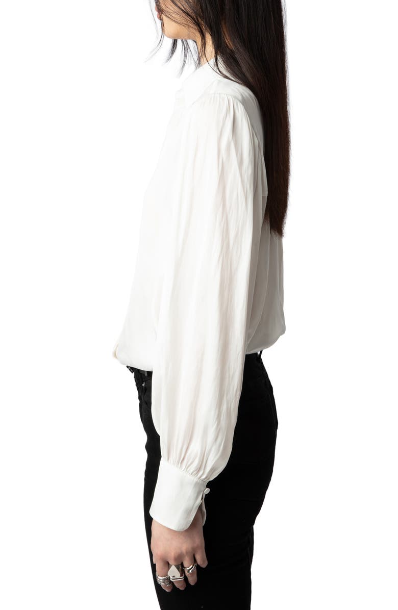 Zadig & Voltaire Trenta Satin Shirt, Alternate, color, 