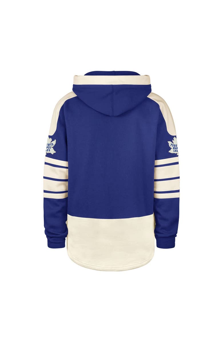 '47 Men's '47  Blue Toronto Maple Leafs Blue Line Heritage Lacer Pullover Hoodie, Alternate, color, 