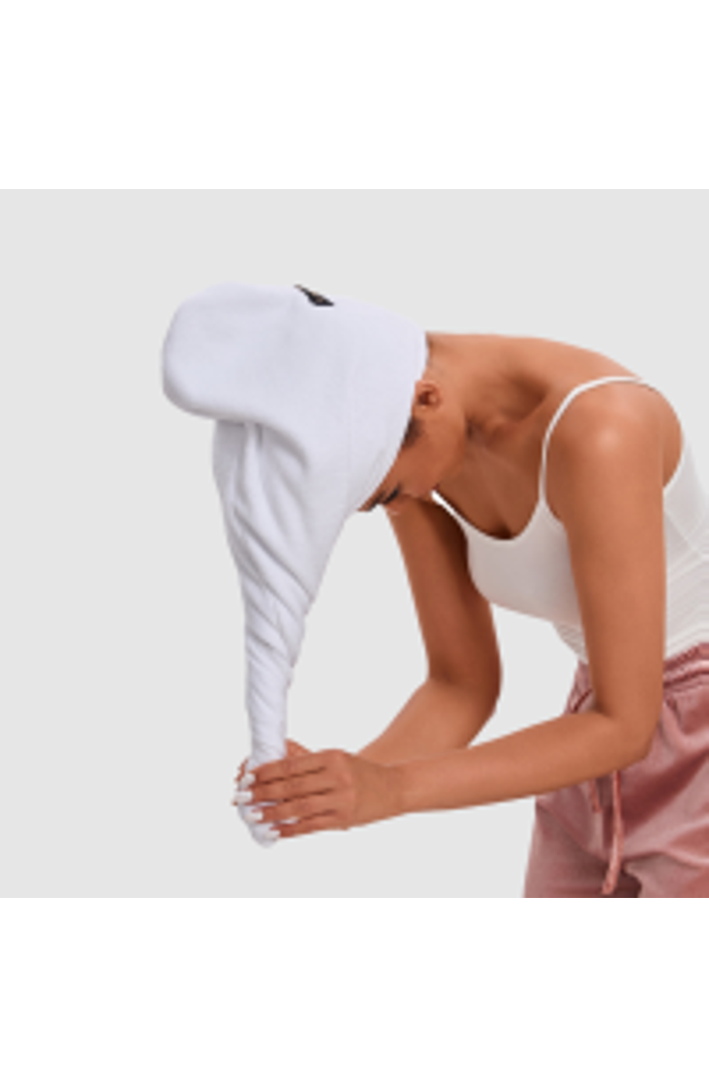 LUCE BEAUTY Adjustable Hair Towel Wrap - Eco-Friendly and Ultra-Absorbent, Alternate, color, White