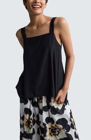 LUUKAA Lorena Minimalist Square-Neck Top