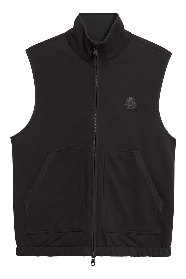 Reversible Zip Vest, Main, color, BLACK