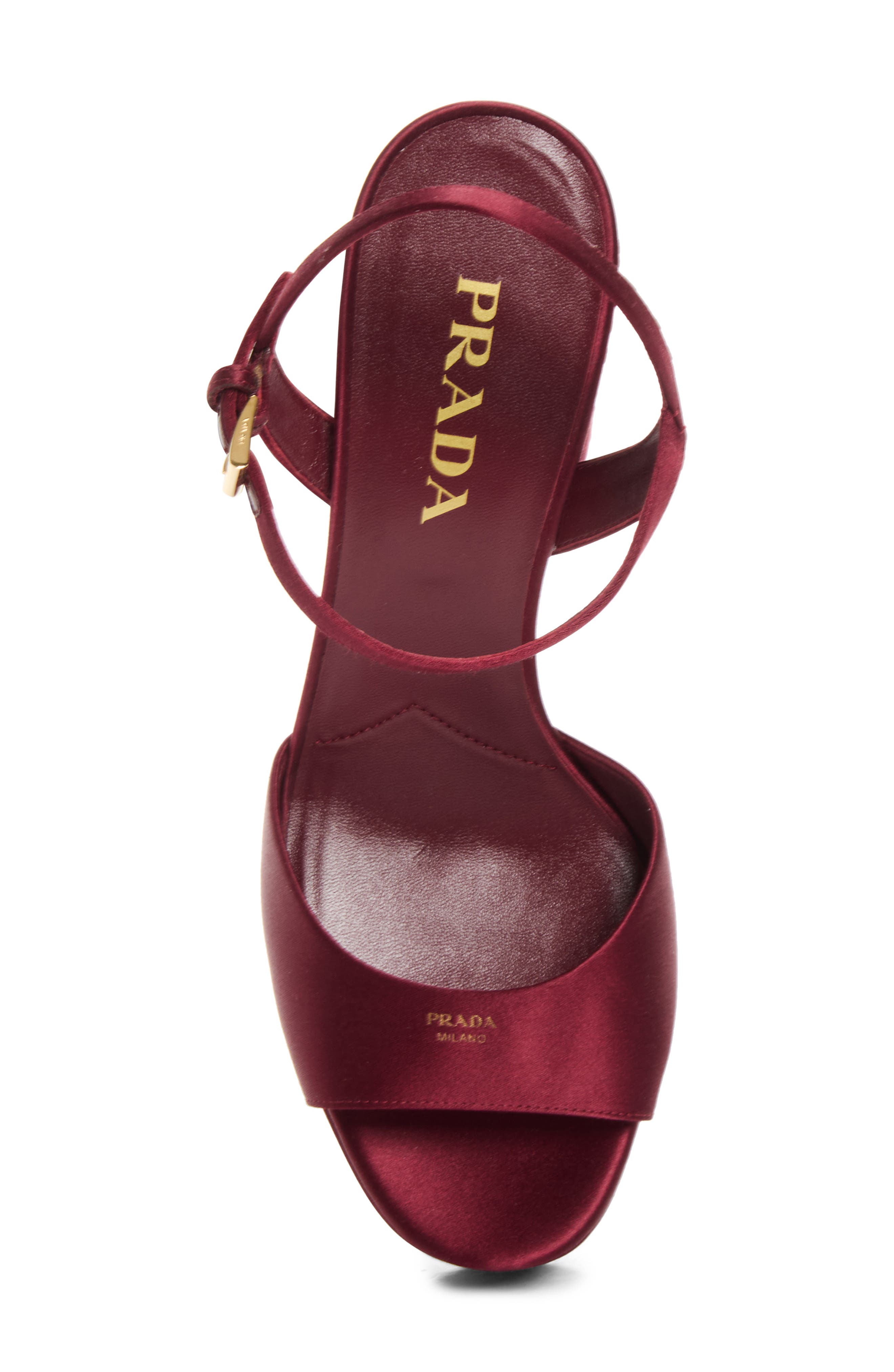 Satin Platform Sandal, Alternate, color, GRANATO